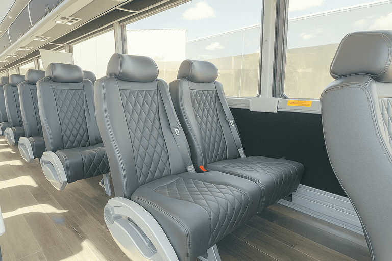 interior of Charter Bus Rental Hollywood charter bus